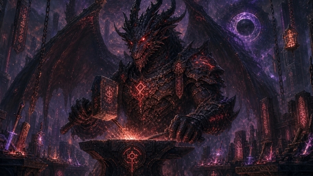 Dragon Forge of the Dark Realm wallpaper