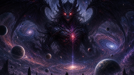 Cosmic Dragon of the Dark Abyss wallpaper