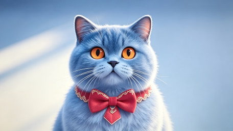 Elegant Blue Cat Portrait wallpaper