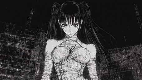 Gothic Bandaged Twin Pigtails wallpaper