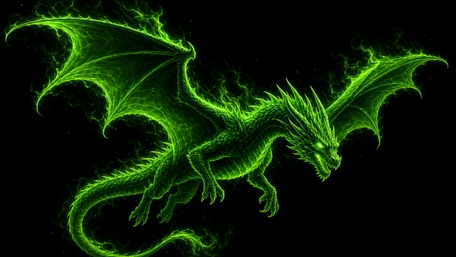 Emerald Flame Dragon wallpaper