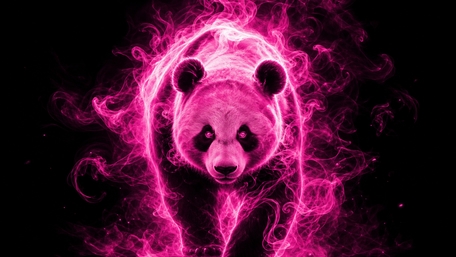 Neon Panda Spirit wallpaper
