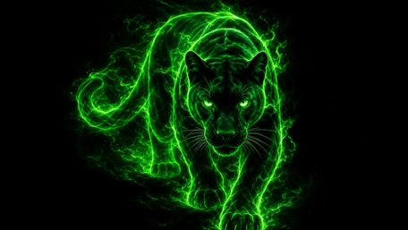 Neon Panther Spirit wallpaper