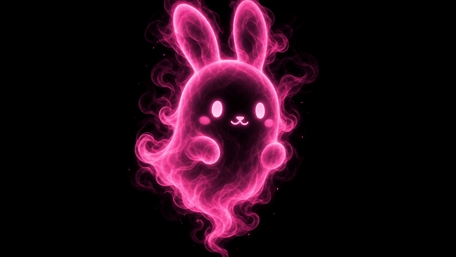 Neon Bunny Spirit wallpaper