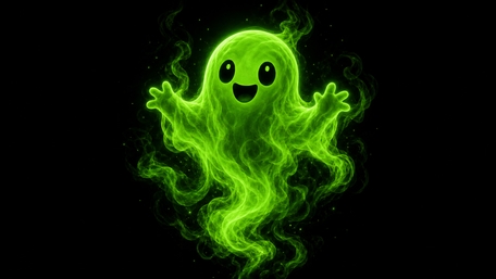 Neon Ghost Glow wallpaper