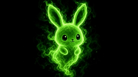 Neon Bunny Spirit wallpaper