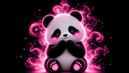 Neon Kawaii Panda Dream wallpaper
