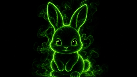 Neon Bunny Spirit wallpaper