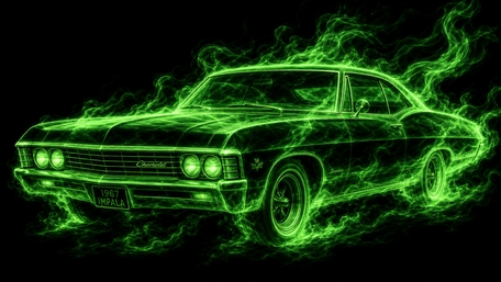 Neon Impala Inferno wallpaper
