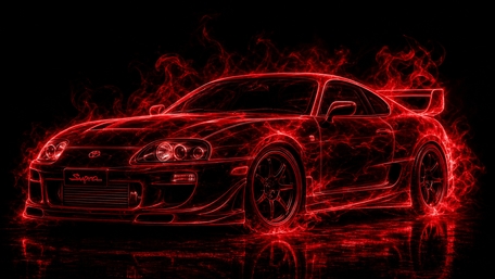 Neon Red Supra Fury wallpaper