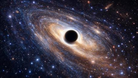 Black Hole in Star Cluster wallpaper