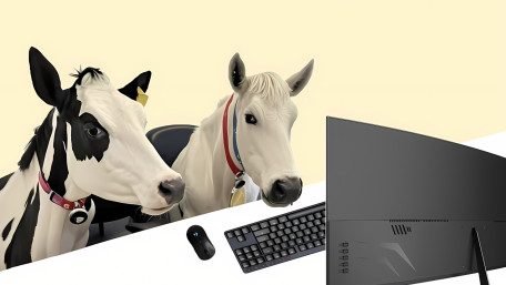 Office Herd Takes Over the Desk wallpaper