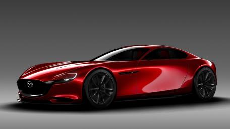Sleek Red Mazda Concept Coupe wallpaper