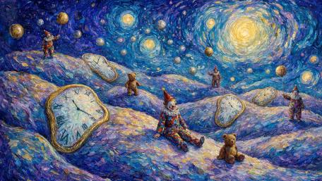 Surreal Cosmic Playground wallpaper