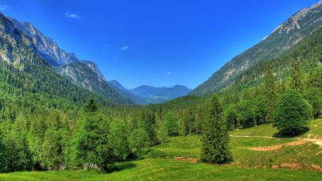 Bavarian Alpine Valley Serenity wallpaper