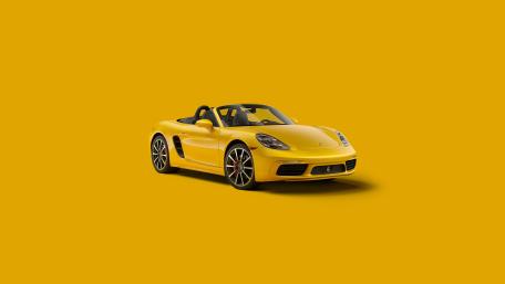 Porsche 718 Boxster Yellow aesthetic wallpaper