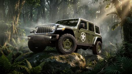 Jeep Wrangler Sarge in Jungle Adventure wallpaper