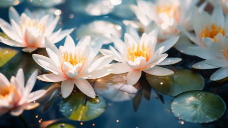 Serene Water Lily Bloom wallpaper