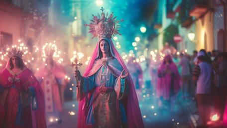 Ethereal Holy Week Procession wallpaper