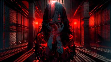 Crimson Eyes in the Dark wallpaper