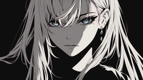 Silent Silver Gaze wallpaper