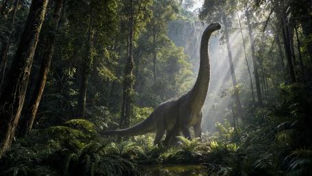 Brachiosaurus in Jungle wallpaper