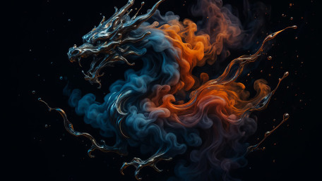 Ethereal Smoke Dragon wallpaper