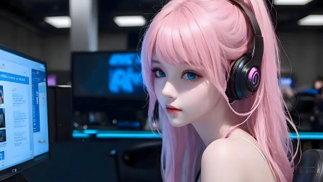 Pink Haired Gamer Muse wallpaper