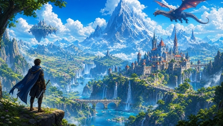 Skybound Kingdom of Dragons wallpaper