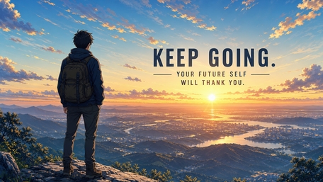 Keep Going Toward Your Future Self wallpaper