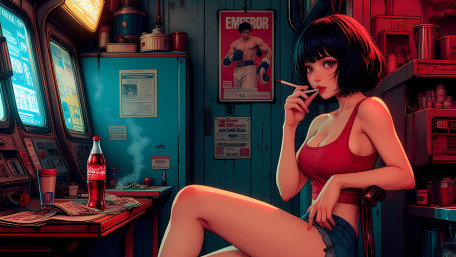 Retro Gamer Girl wallpaper