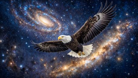 Eagle In The Cosmos wallpaper