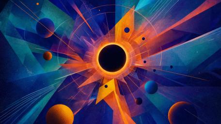 Geometric Eclipse wallpaper