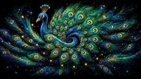 Peacock Feather Spiral wallpaper