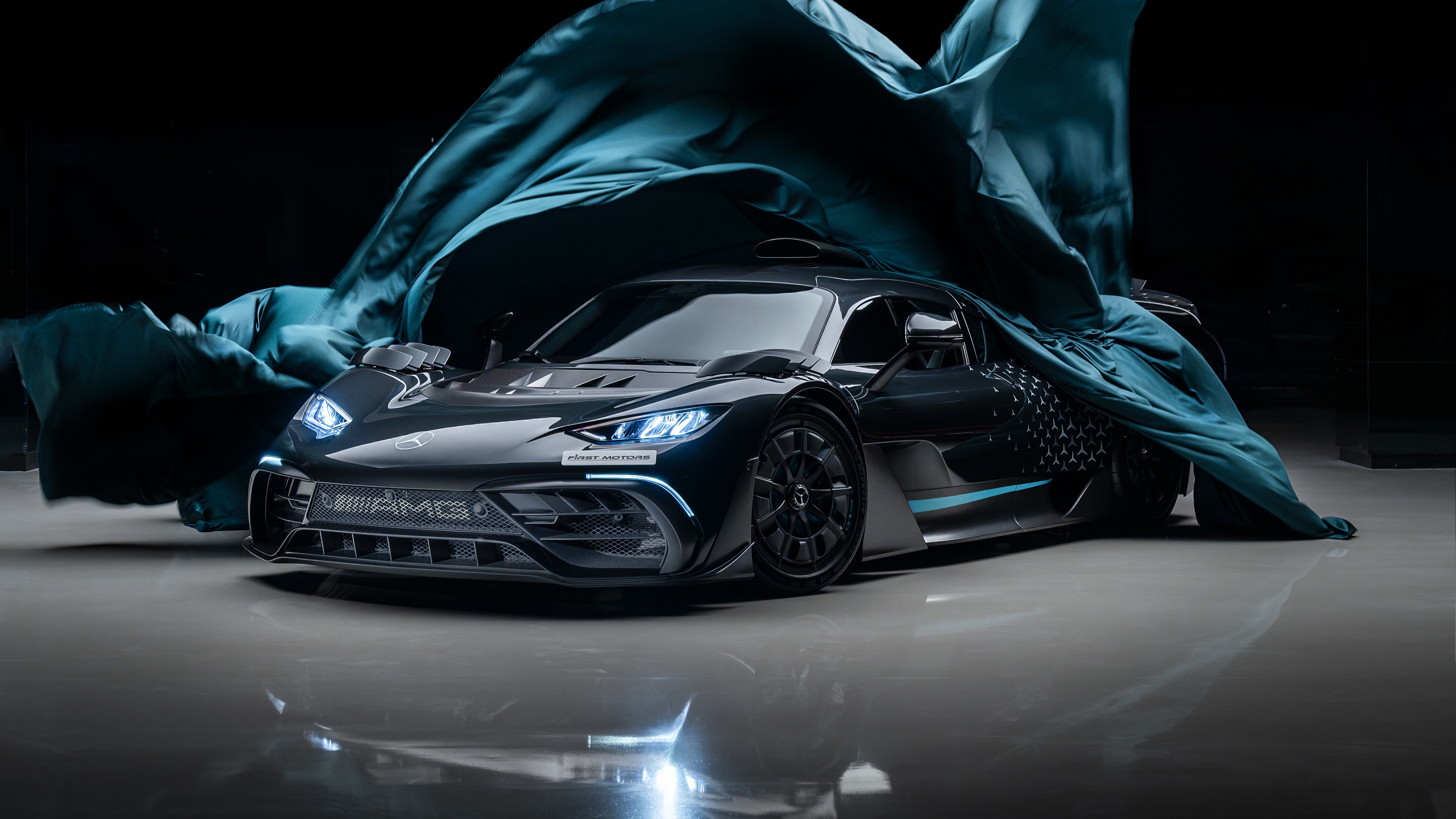 Project One Background Mercedes AMG Project One Revealed in Dramatic Studio Shadows - backiee