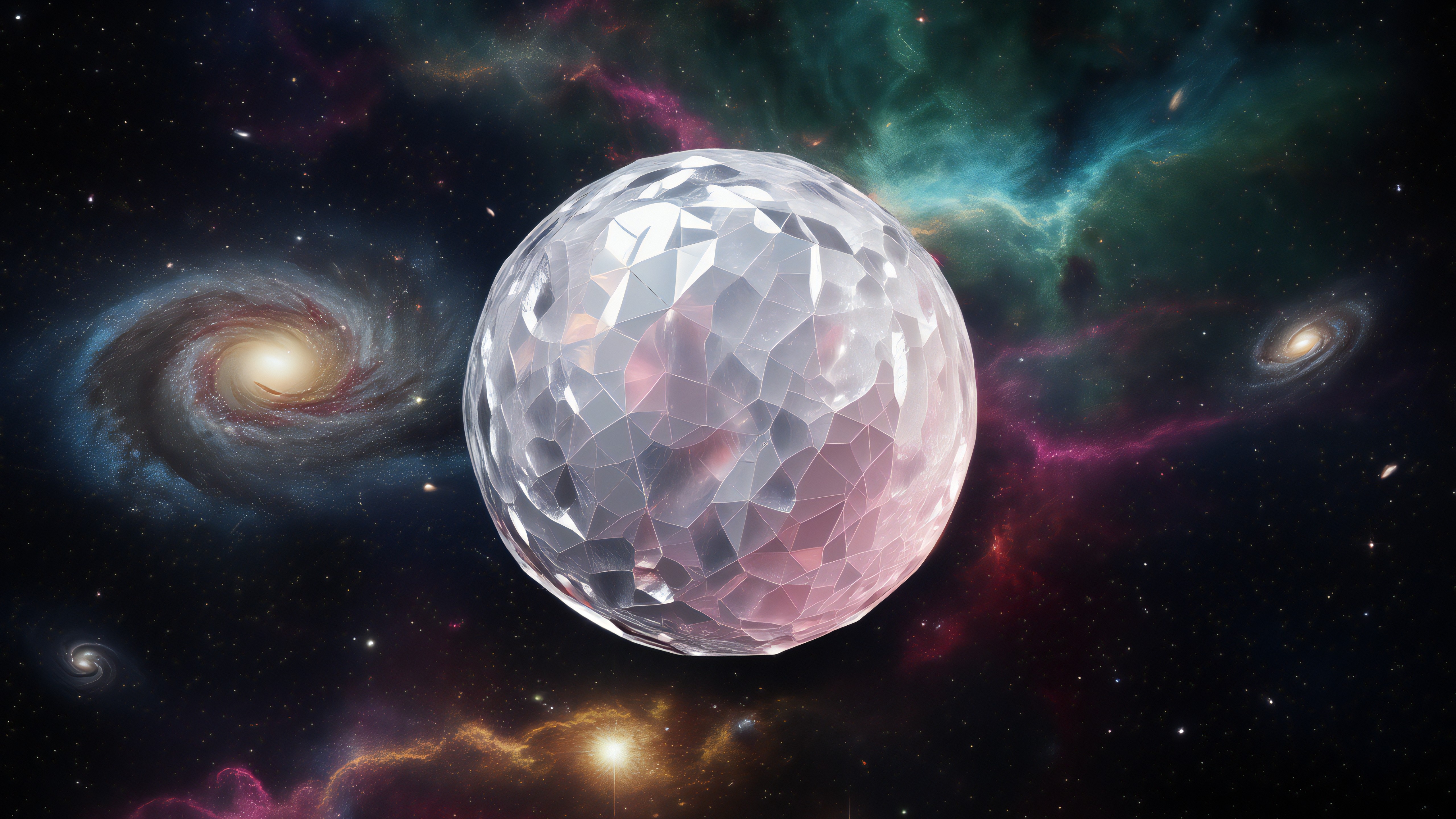 Prismatic Low Poly Drifting Through Ethereal Cosmic Nebulae — free download
