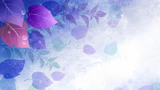 Whimsical Leaves in Abstract Hues wallpaper