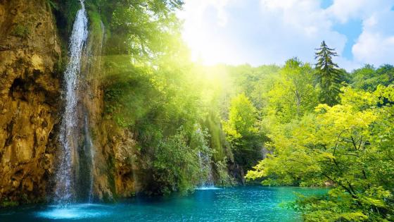 Waterfalls at Plitvice Lakes National Park wallpaper