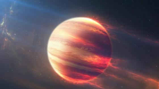 Vibrant Gas Giant Floating in Infinite Space - backiee