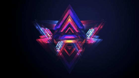 Futuristic Neon Geometry wallpaper