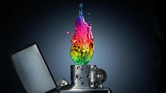 Igniting Colors in Liquid Art wallpaper