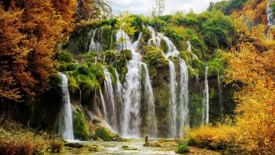 Autumn Splendor at Plitvice Lakes wallpaper