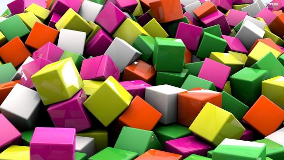 Colorful Cubes Extravaganza wallpaper