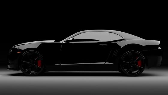 Sleek Black Sports Car Wallpaper wallpaper