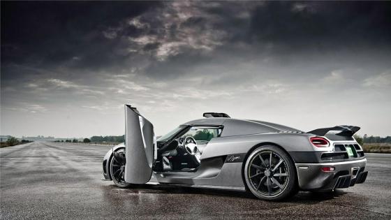 Koenigsegg Agera on an Open Highway wallpaper