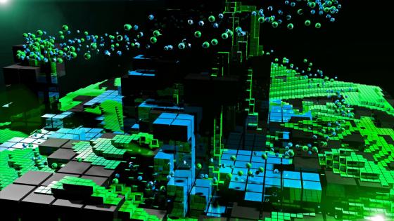 Abstract Geometric Shapes in Vibrant Harmony wallpaper