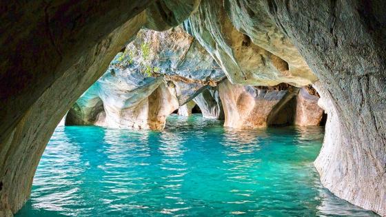 Marble caves (General Carrera Lake, Chile) wallpaper