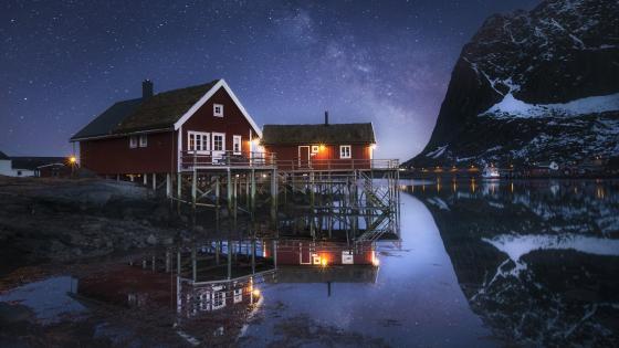 Reine reflection wallpaper