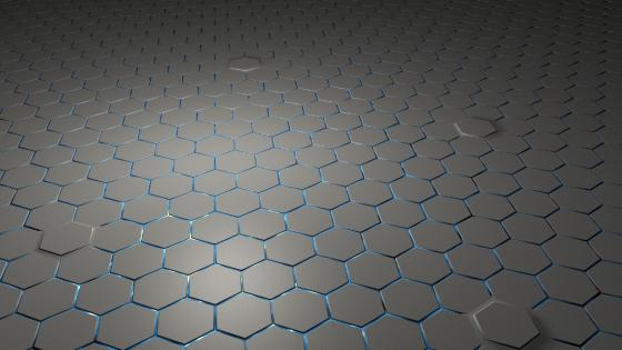Grey hexagons wallpaper