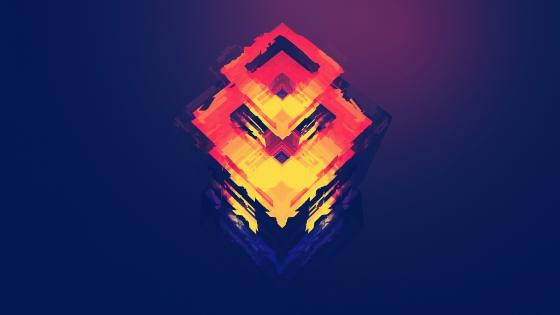 Abstract polygon digital art wallpaper